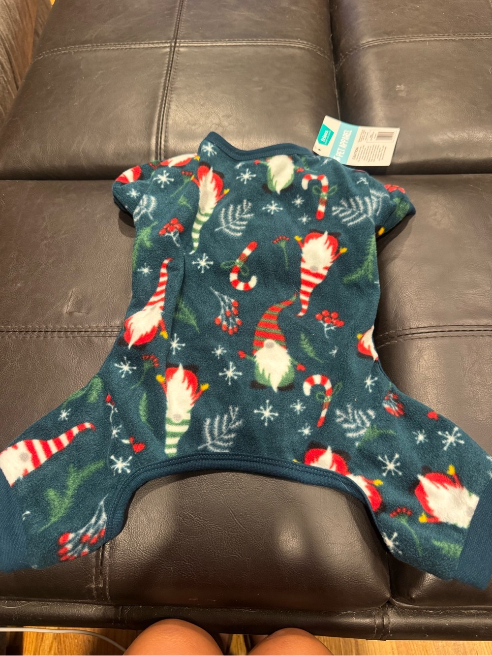 Holiday Gnome Fleece Dog Pajamas